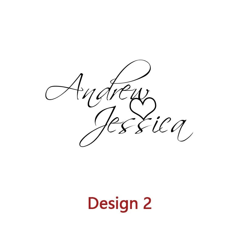 Personalised Two Name Necklace With Heart