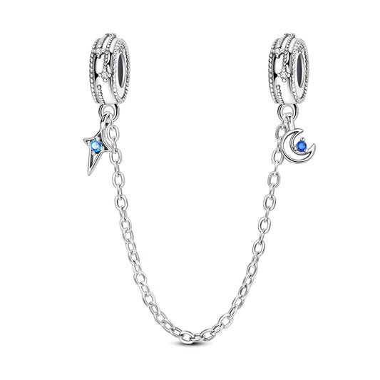 925 Sterling Silver Safety Chain Aircraft Earth Camera Daisy Silicone Charms Beads Fit Original Bracelets DIY Jewelry For Women