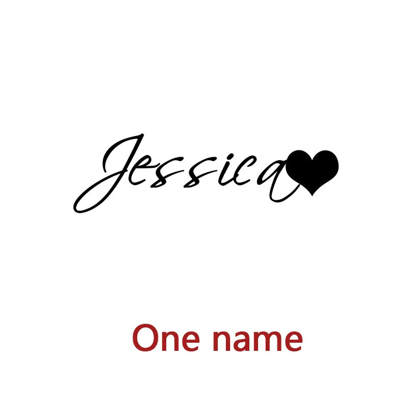 Personalised Two Name Necklace With Heart