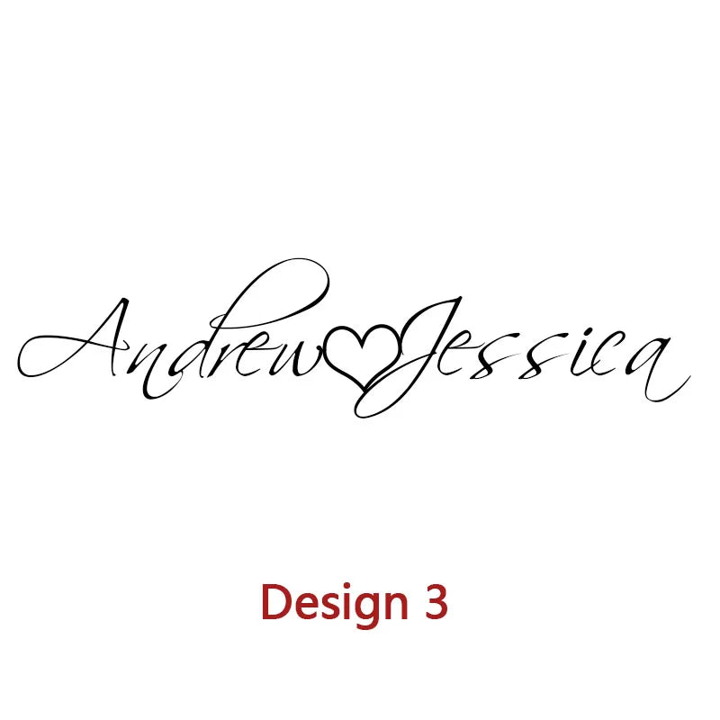Personalised Two Name Necklace With Heart