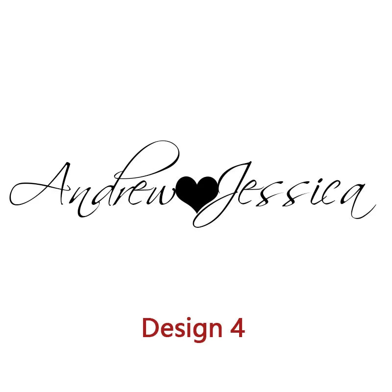 Personalised Two Name Necklace With Heart