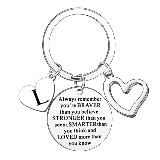 Inspirational "Braver Than You Believe" Keychain Gift for Men & Women